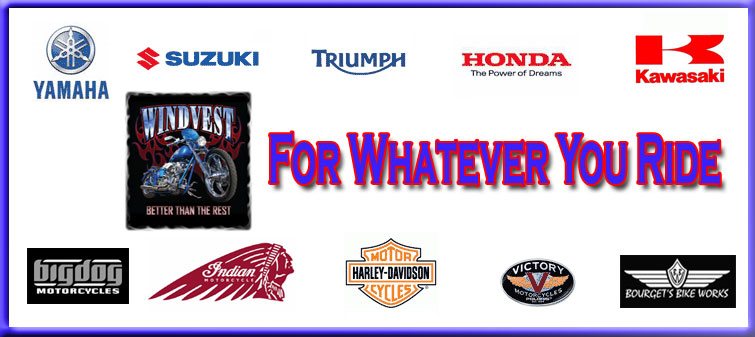 WindVest windscreens for Yamaha, Suzuki, Honda, Kawasaki, Victory, Indian and more